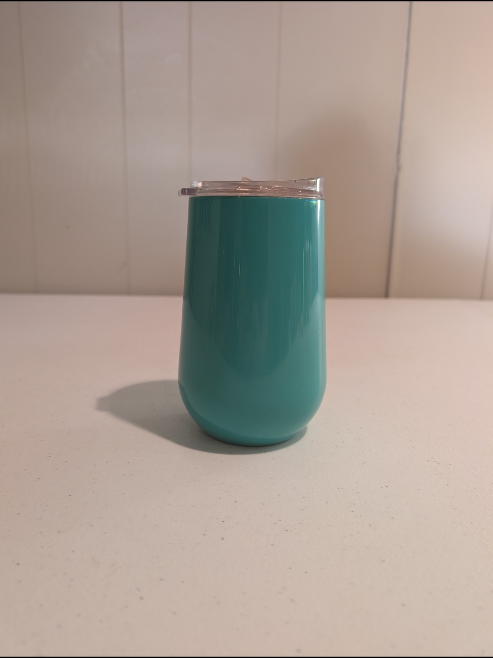 Teal Stainless Steel Tumbler with Clear Lid